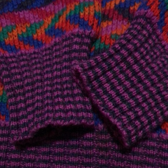 Vintage Wendy Lawrence Wool Sweater-Vibrant Pattern-Like New Condition - Picture 11 of 17